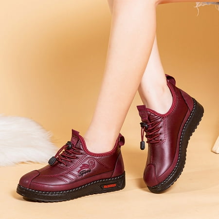 ERTUTUYI Women Solid Color Flat Warm Casual Shoes Fashion Soft Sole Ladies Non Slip Waterproof Casual Shoes Red 41
ERTUTUYI Women Solid Color Flat Warm Casual Shoes Fashion Soft Sole Ladies Non Slip Waterproof Casual Shoes Red 41