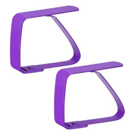 Uxcell 50mm x 40mm 420 Stainless Steel Tablecloth Clips Purple 2 Pack