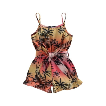 Little Kid Girl Summer Playsuit Tree Printed Sleeveless Waist Tie-Up Sling Romper Casual Toddler Girls Short Jumpsuit
Little Kid Girl Summer Playsuit Tree Printed Sleeveless Waist Tie-Up Sling Romper Casual Toddler Girls Short Jumpsuit