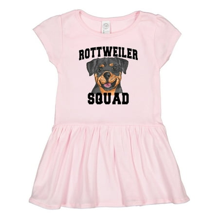 Inktastic Dog Rottweiler Squad Gift Toddler Girl Dress