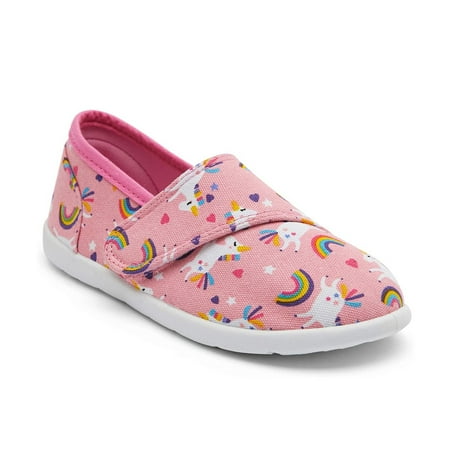 BOCCA Toddler Girls Pink Unicorn Slip on Shoes Kids Canvas Sneaker Size 8