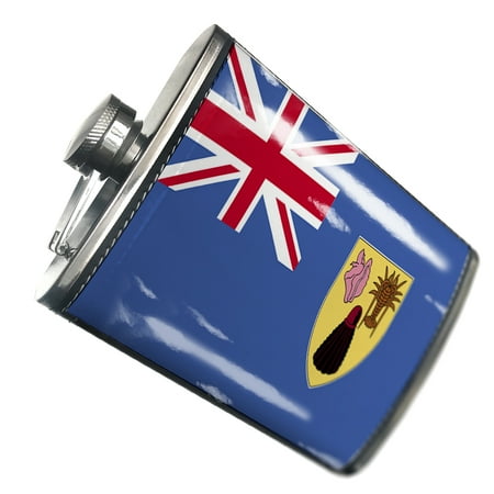 NEONBLOND Flask Turks and Caicos Islands Flag