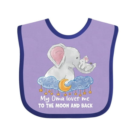 Inktastic My Oma Loves me to the Moon and Back Elephant Family Gift Baby Boy or Baby Girl Bib
Inktastic My Oma Loves me to the Moon and Back Elephant Family Gift Baby Boy or Baby Girl Bib