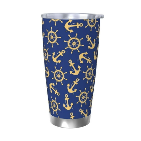 Tideii Anchors and Nautical for 20OZ Car Cup Stainless Steel Cold and Hot Cup with Lid Suitable for Outdoor and Home Unisex-Without Straw
Tideii Anchors and Nautical for 20OZ Car Cup Stainless Steel Cold and Hot Cup with Lid Suitable for Outdoor and Home Unisex-Without Straw