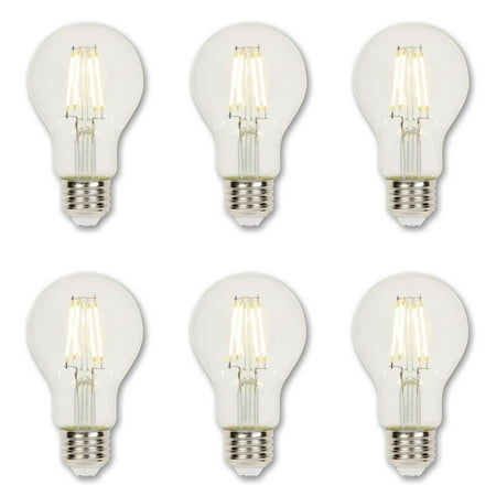 Westinghouse 5316520 Pack Of (6) 6.5 Watt Dimmable A19 Medium (E26) Led Bulbs - Clear