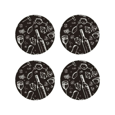 Pofeuu Wine Seamless Print Coasters for Drinks 4Pack PU Leather Coasters Bar Drink Coasters for Tabletop Protection Furniture from Damage-Round Shape
Pofeuu Wine Seamless Print Coasters for Drinks 4Pack PU Leather Coasters Bar Drink Coasters for Tabletop Protection Furniture from Damage-Round Shape