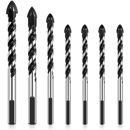 7 Pieces Glass Drill Bits Tile Drill Set SS SHOVAN Masonry Drill 6/6/6/8/10/12 Triangle Alloy Hole Saw Twist Drill Bits (Black)
7 Pieces Glass Drill Bits Tile Drill Set SS SHOVAN Masonry Drill 6/6/6/8/10/12 Triangle Alloy Hole Saw Twist Drill Bits (Black)