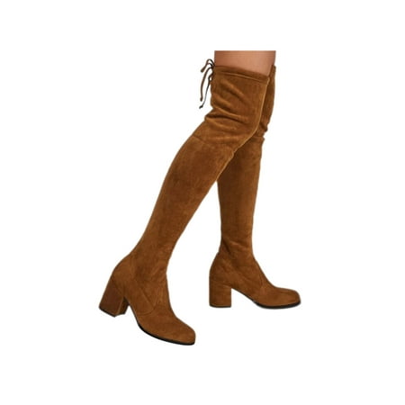 Difumos Ladies Over The Knee Boots Faux Suede Winter Shoes Stretchy Thigh High Boot Party Fashion Comfortable Chunky Heel Brown 7
Difumos Ladies Over The Knee Boots Faux Suede Winter Shoes Stretchy Thigh High Boot Party Fashion Comfortable Chunky Heel Brown 7