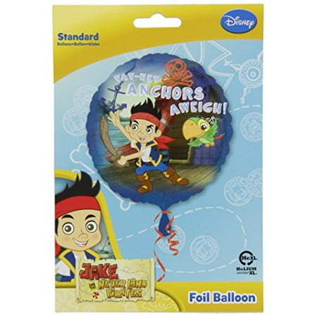 Jake and the Never Land Pirates 18 Foil Balloon Disney Yah-Hey Anchors Aweigh Multi-Colored