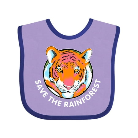 Inktastic Save the Rainforest Tiger Illustration Gift Baby Boy or Baby Girl Bib