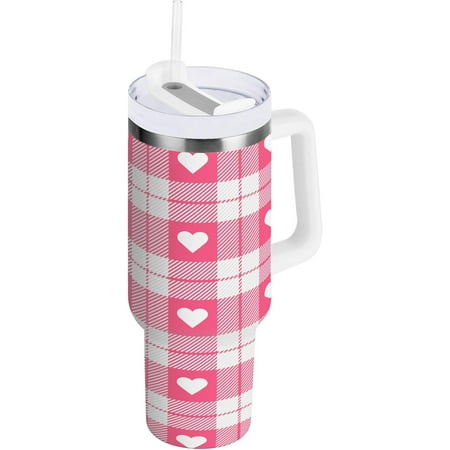 Buffalo Plaid Tumbler with Handle and Lid Straw 40 oz Leakproof Stainless Steel Double Wall Vacuum Insulated Travel Coffee Mug for Hot & Cold Drinks 
Buffalo Plaid Tumbler with Handle and Lid Straw 40 oz Leakproof Stainless Steel Double Wall Vacuum Insulated Travel Coffee Mug for Hot & Cold Drinks