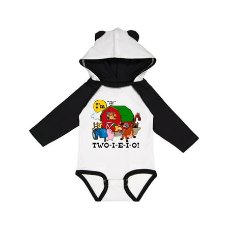 Inktastic TWO-I-E-I-O Gift Baby Boy or Baby Girl Long Sleeve Bodysuit