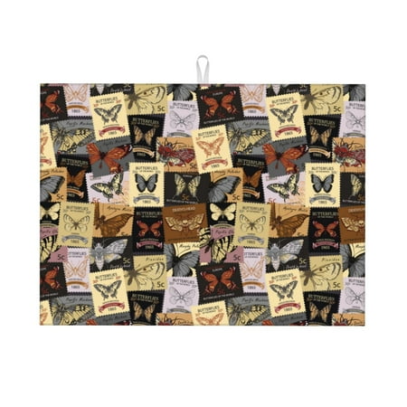 Dish Drying Mat Butterfly Stamp Pattern Highly Absorbent Microfiber Drying Mat Kitchen Counter or Sink Drawer Liner 16x18 Kitchen Drying Mat Coffee Mat Kitchen Essentials
Dish Drying Mat Butterfly Stamp Pattern Highly Absorbent Microfiber Drying Mat Kitchen Counter or Sink Drawer Liner 16x18 Kitchen Drying Mat Coffee Mat Kitchen Essentials