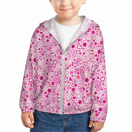 Vsdgher Breast Cancer Awareness2 Kids Sun Protection Hoodie with Zip Rash Guard Tops Children s Long Sleeve Sun Protection Clothing - 18 Months
Vsdgher Breast Cancer Awareness2 Kids Sun Protection Hoodie with Zip Rash Guard Tops Children s Long Sleeve Sun Protection Clothing - 18 Months