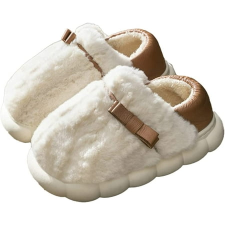 CoCopeaunt Women Men Winter Warm Fluffy Fur Block Heel Cover House Shoes Chic Bow Tie Fleece Lining Lightweight Indoor Slippers
CoCopeaunt Women Men Winter Warm Fluffy Fur Block Heel Cover House Shoes Chic Bow Tie Fleece Lining Lightweight Indoor Slippers