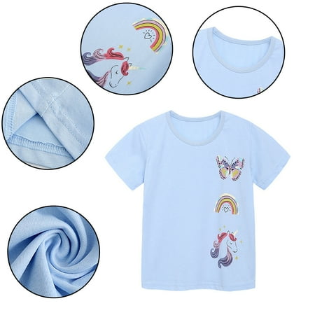 KYAIGUO Baby Toddler Girls Short-Sleeve T-Shirt Kids Summer 100% Organic Cotton Tees Shirt Top for 2-8 Years Old
KYAIGUO Baby Toddler Girls Short-Sleeve T-Shirt Kids Summer 100% Organic Cotton Tees Shirt Top for 2-8 Years Old