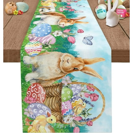 Easter Rabbit Colored Eggs Linen Table Runners Dresser Scarves Table Decor Farmhouse Dining Table Runners Wedding Decorations
Easter Rabbit Colored Eggs Linen Table Runners Dresser Scarves Table Decor Farmhouse Dining Table Runners Wedding Decorations