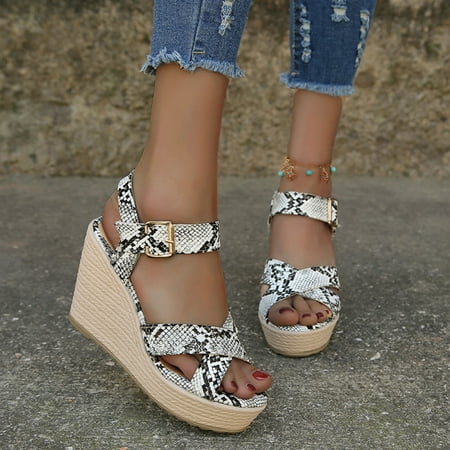 Cameland Womens Sandals Summer Plus Size Thick Sole Sloping Heel Breathable Ankle Strap Women s Sandals Snake Patterned Peep Toe Casual Wedge Sandals for Women Low Heel Up to 65% off!
Cameland Womens Sandals Summer Plus Size Thick Sole Sloping Heel Breathable Ankle Strap Women s Sandals Snake Patterned Peep Toe Casual Wedge Sandals for Women Low Heel Up to 65% off!
