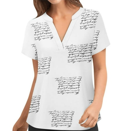 XHJUN Womens Scrub Tops Clearance Sale Women s Stretchy Printed V-Neck Short Sleeve Scrub Top S White
XHJUN Womens Scrub Tops Clearance Sale Women s Stretchy Printed V-Neck Short Sleeve Scrub Top S White