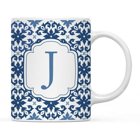 Koyal Wholesale Ceramic Coffee Mug Moroccan Monogram J