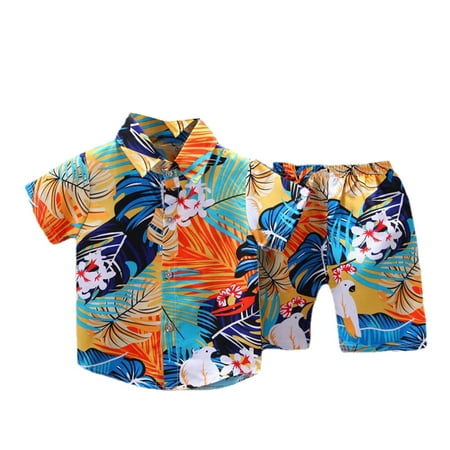 EHTMSAK Infant Baby Toddler Children Boy 2PCS Clothing Set Summer Floral Shirts and Shorts Set Short Sleeve Outfits Beach Orange 5M-4Y 90
EHTMSAK Infant Baby Toddler Children Boy 2PCS Clothing Set Summer Floral Shirts and Shorts Set Short Sleeve Outfits Beach Orange 5M-4Y 90