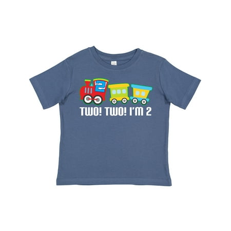 Inktastic 2nd Birthday Two Two Train Outfit Gift Toddler Boy Girl T-Shirt