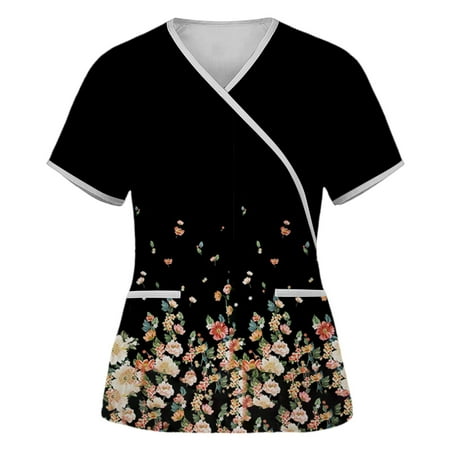 XFLWAM Easter Scrub Tops for Women Nurse Working Uniform T-Shirt Short Sleeve Medical Scrub Shirts Bunny Animal Printing Tee Blouses Black L
XFLWAM Easter Scrub Tops for Women Nurse Working Uniform T-Shirt Short Sleeve Medical Scrub Shirts Bunny Animal Printing Tee Blouses Black L