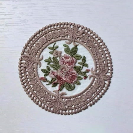 12CM French Lace Coaster Embroidery Round Placemat Desktop Decoration Table Pad
12CM French Lace Coaster Embroidery Round Placemat Desktop Decoration Table Pad