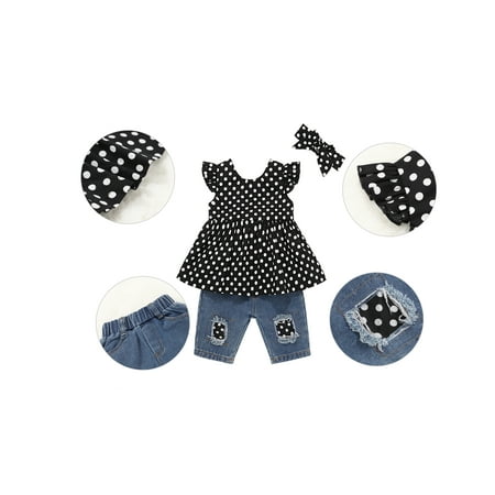 Baby Girl Fashion Summer Outfit Dress Denim Ripped Pants 3PCS Infant Toddler Clothes Set
Baby Girl Fashion Summer Outfit Dress Denim Ripped Pants 3PCS Infant Toddler Clothes Set
