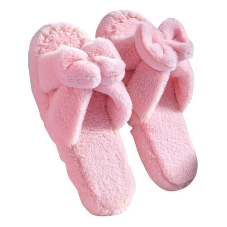 Topumt Women s Plush Fleece House Slippers Bowknot Slip on Open Toe Indoor Outdoor Slippers
Topumt Women s Plush Fleece House Slippers Bowknot Slip on Open Toe Indoor Outdoor Slippers