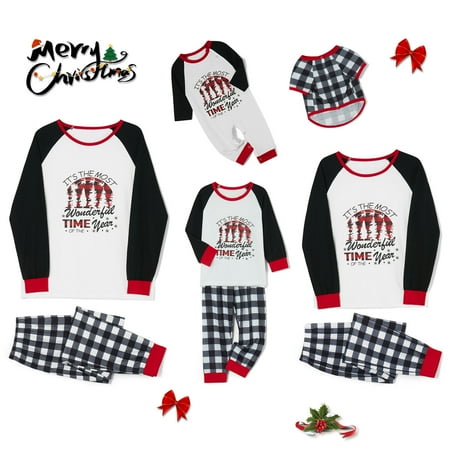 Christmas Pajamas for Family Long Sleeve Tree Letter Print Raglan Tops + Plaid Pants Set Homewear Sleepwear
Christmas Pajamas for Family Long Sleeve Tree Letter Print Raglan Tops + Plaid Pants Set Homewear Sleepwear