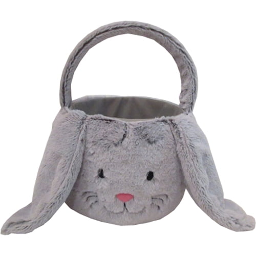 Easter Grey Bunny Basket