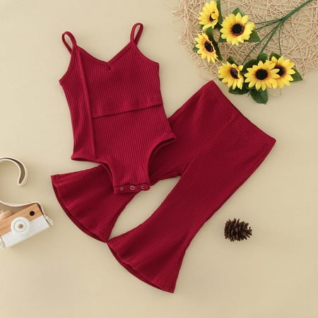Wiueurtly Toddler Fall Winter Baby Girls Clothing Knitted Solid Color Vest Rompers Flared Trousers Pants 2pcs Set Kid Girls Clothing Set Dress Baby Girl
Wiueurtly Toddler Fall Winter Baby Girls Clothing Knitted Solid Color Vest Rompers Flared Trousers Pants 2pcs Set Kid Girls Clothing Set Dress Baby Girl