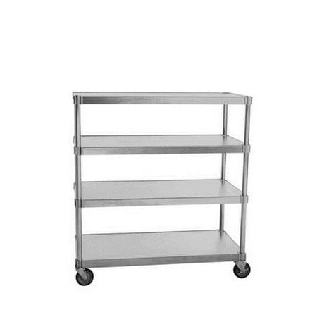 Prairie View N244860-4-CHL2 Mobile 4 Tier Queen Mary Shelving Units, 54 x 24 x 60 in.