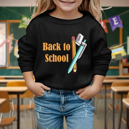 CHAOLEI Back To School Season Girls Sweatshirt Winter Fashion Long Sleeve Warm Comfortable Tops Cartoon Patterns Casual Wearing -Black 8-10 Years
CHAOLEI Back To School Season Girls Sweatshirt Winter Fashion Long Sleeve Warm Comfortable Tops Cartoon Patterns Casual Wearing -Black 8-10 Years