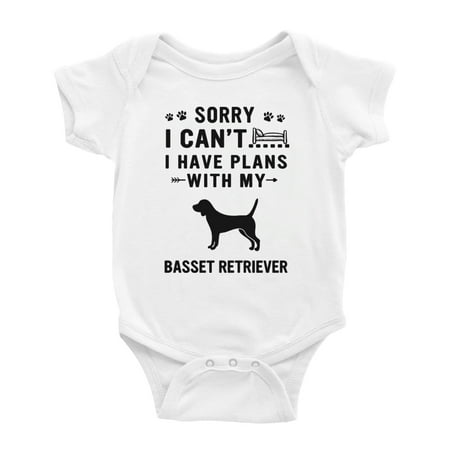 Sorry I Can t I Have Plans With My Basset Retriever Love Pet Dog Funny Baby Bodysuit (White 18-24 Months)
Sorry I Can t I Have Plans With My Basset Retriever Love Pet Dog Funny Baby Bodysuit (White 18-24 Months)