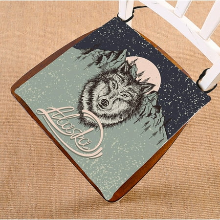 PHFZK Animal Chair Pad Wolf on the Alaska Mountain Seat Cushion Chair Cushion Floor Cushion Two Sides Size 16x16 inches
PHFZK Animal Chair Pad Wolf on the Alaska Mountain Seat Cushion Chair Cushion Floor Cushion Two Sides Size 16x16 inches