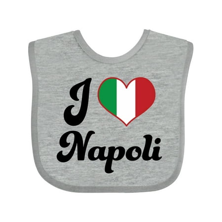 Inktastic I Heart Napoli Gift Baby Boy or Baby Girl Bib