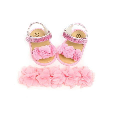 Wayren USA Infant Baby Girls Sandals Soft Sole Cute One-Band Flowers Anti-Slip Cotton Open-Toe First Walkers Shoes with Headband
Wayren USA Infant Baby Girls Sandals Soft Sole Cute One-Band Flowers Anti-Slip Cotton Open-Toe First Walkers Shoes with Headband