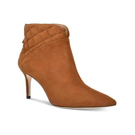 Joan Oloff Womens Daron Quilted Suede Ankle Boots