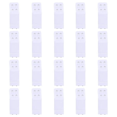 20Pcs 2 Hooks 2 Rows Women Elastic Bra Extender Buckle Adjustable Belt Buckle