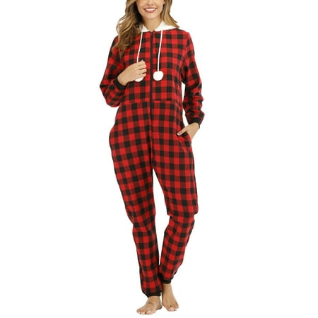 Lazybaby Buffalo Plaid Womens Onesie Sherpa Lined Hooded One Piece Pajamas
Lazybaby Buffalo Plaid Womens Onesie Sherpa Lined Hooded One Piece Pajamas