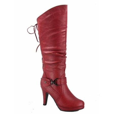 Page-65 Women s Back Lace Up Round Toe High Heel Platform Mid-Calf Knee High Boots ( Red 6 )
Page-65 Women s Back Lace Up Round Toe High Heel Platform Mid-Calf Knee High Boots ( Red 6 )