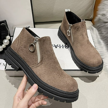 ZMHEGW Women Boots Thick Soled Small Short High Profile Autumn And Winter New Side Zipper Warm Cotton With Velvet Boots Shoes
ZMHEGW Women Boots Thick Soled Small Short High Profile Autumn And Winter New Side Zipper Warm Cotton With Velvet Boots Shoes