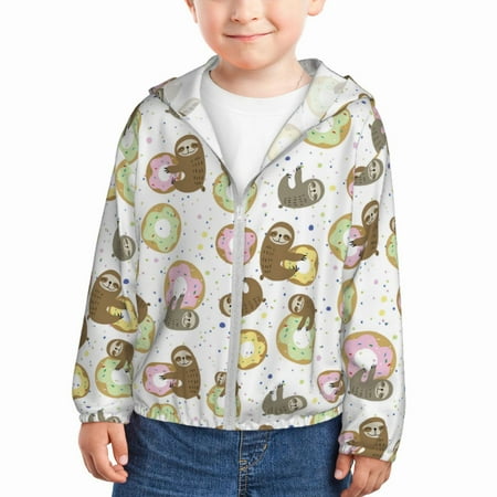 Gaeub Donut Sloth Print Athletic Sun Protection Hoodie for Kids Long Sleeve Outdoor UV Shirt Running Fishing Top for Boys Girls-18 Months
Gaeub Donut Sloth Print Athletic Sun Protection Hoodie for Kids Long Sleeve Outdoor UV Shirt Running Fishing Top for Boys Girls-18 Months