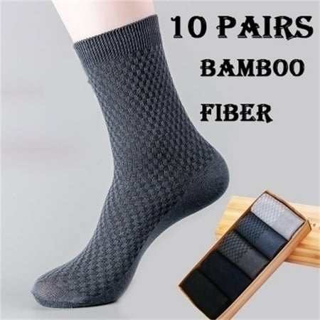 10Pairs Men s Bamboo Fiber Business Socks High Quality