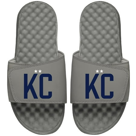 Men s ISlide Gray Kansas City NWSL Wordmark Logo Slide Sandals