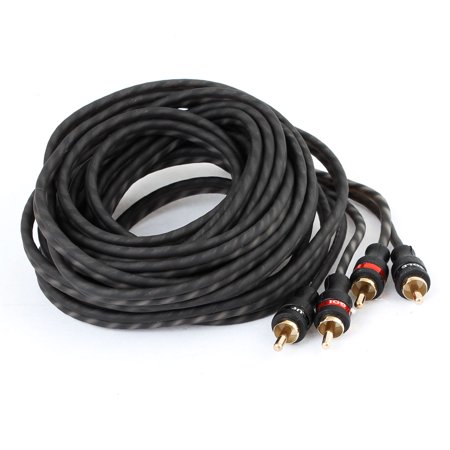 5 Meters Long Black Car Audio System 2 RCA to RCA Type Audio Cable