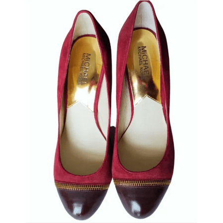 MICHAEL KORS Red and Brown Suede stilettos Pump Size 8M