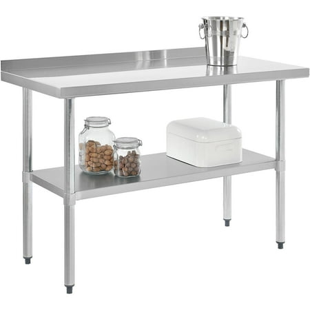 30 W x 24 D x 35 H 18 Ga. 430 SS Workbench with 2 Backsplash Galvanized Legs & Undershelf
30 W x 24 D x 35 H 18 Ga. 430 SS Workbench with 2 Backsplash Galvanized Legs & Undershelf